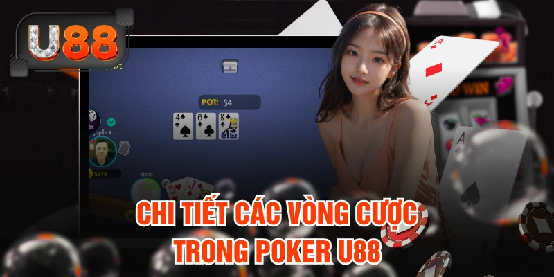 Chi tiết các vòng cược trong Poker U88